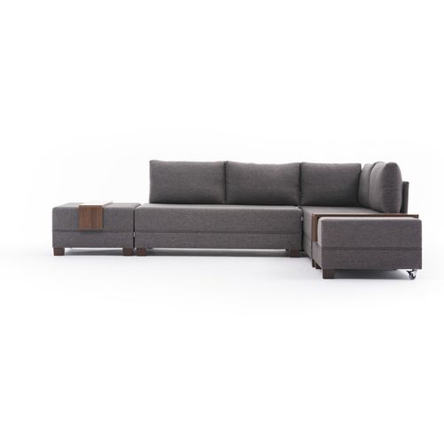 Atelier Del Sofa Kutna garnitura na razvlačenje BELLA SOFT, desna, smeđa, Fly Corner Sofa Bed Right- Brown slika 6