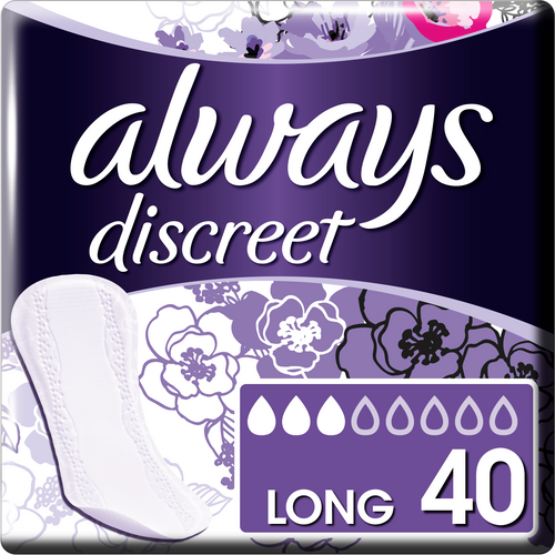 Always Discreet Long, Ulošci Za Inkontinenciju 40, Prikladni I Za Osjetljiv Mjehur slika 1