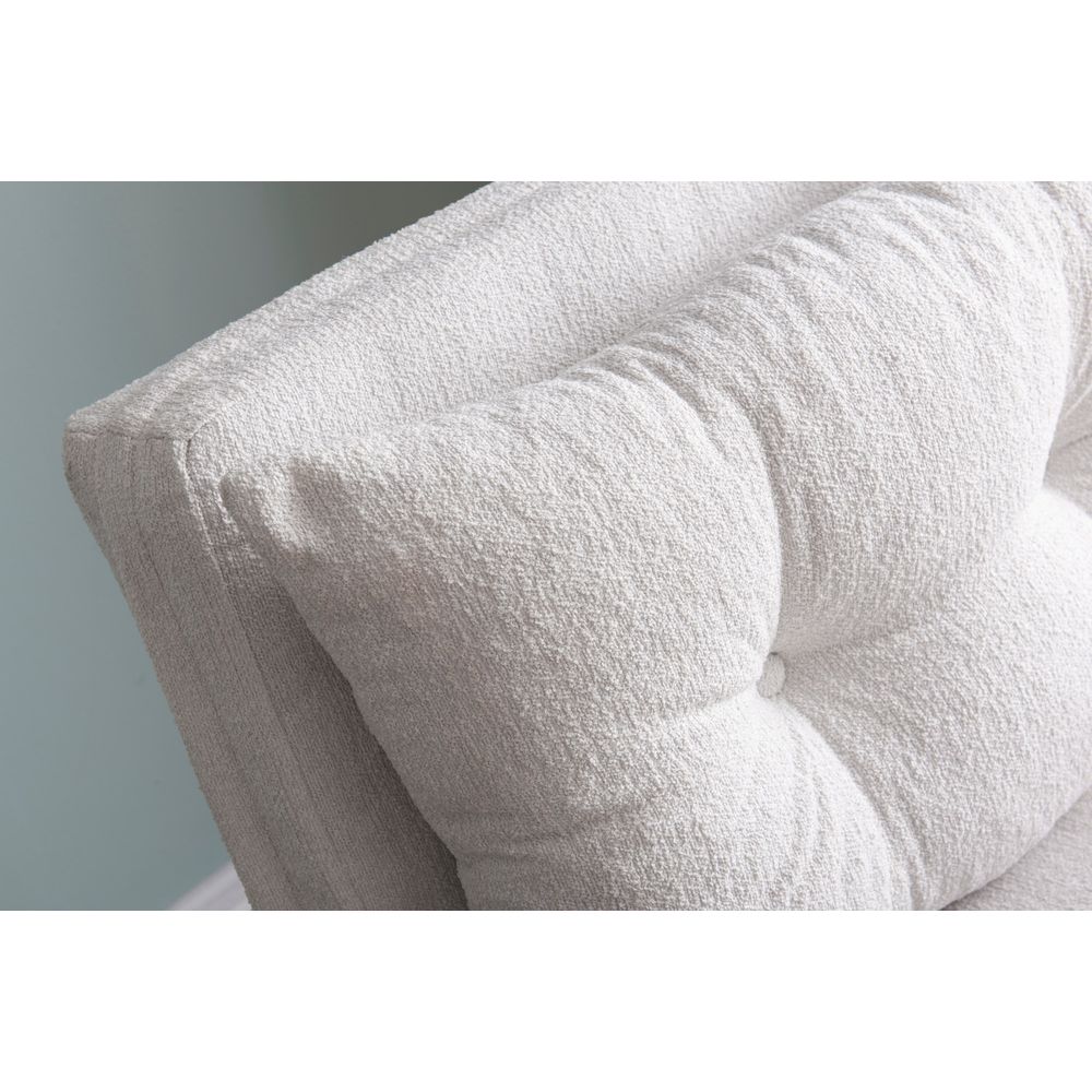 Sando Single - Sofabed od Teddy Tkanine - Bijeli 1-Sjedalni Sofabed slika 6