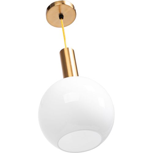 Viseća svjetiljka Staklena mliječna kugla Zlatno bijeli APP666-1CP slika 2