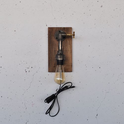 Pp173 Wooden
Black Wall Lamp slika 5