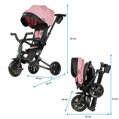 Coccolle Qplay Nova Niello Tricikl Pink slika 21