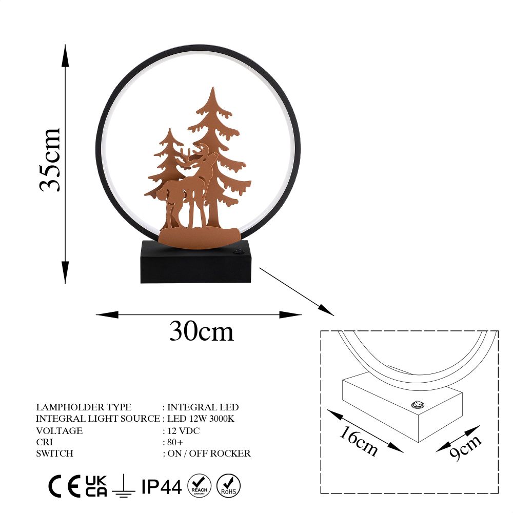 XMAS8 Crna
Bakarna Stolna Lampa slika 9