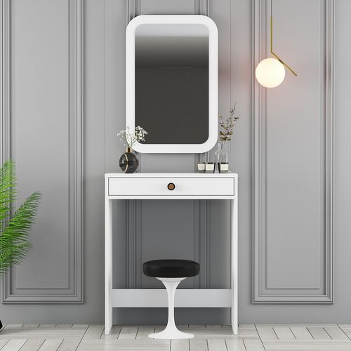 Woody Fashion Stol, Lizbon Mirror - White slika 2