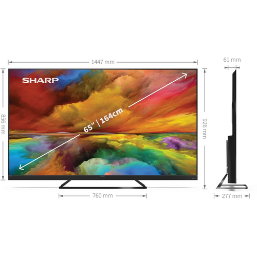 Sharp TV 65EQ3EA ANDROID Frameless Quantum Dot slika 9