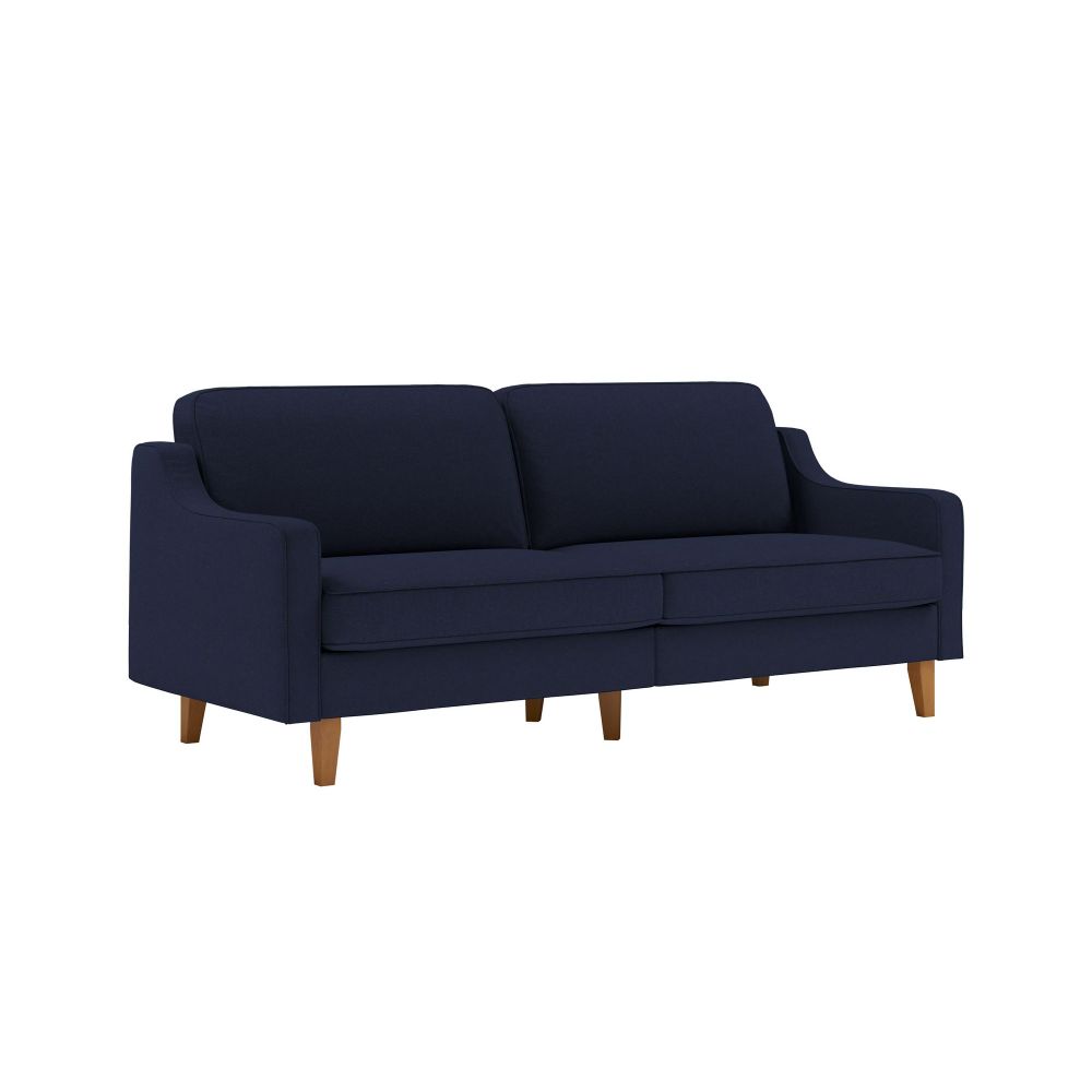 Sofa za tri osobe Robin 3 - noćno plava orahova slika 1