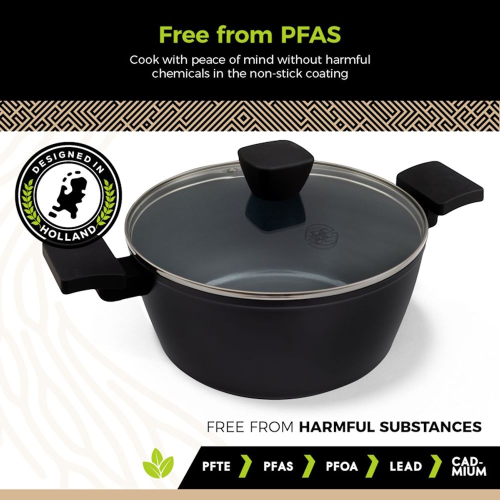 BE Living Posuda za kuhanje s poklopcem Delight Black 24 cm slika 4