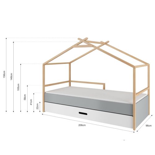 Bellamy TeePee krevet 200×90 cm + ladica/dodatni ležaj slika 4