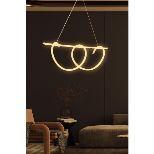 Tauri White-Yellow Light White Chandelier slika 2