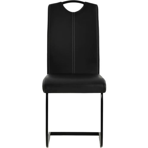 Konzolne blagovaonske stolice od umjetne kože 6 kom crne slika 28