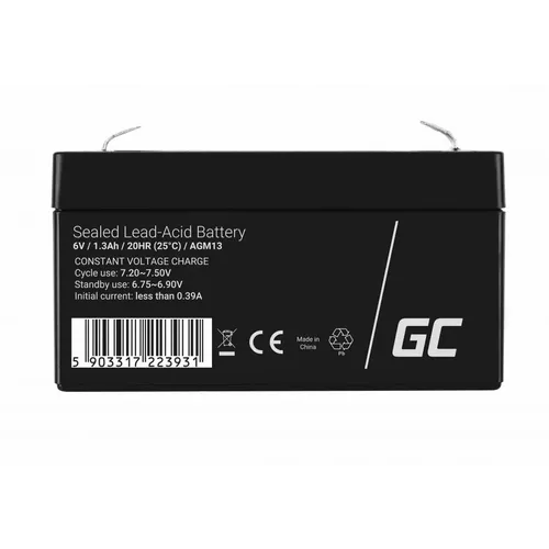 Baterija Green Cell AGM13, 6V, 1.3Ah, VRLA, bez održavanja slika 2
