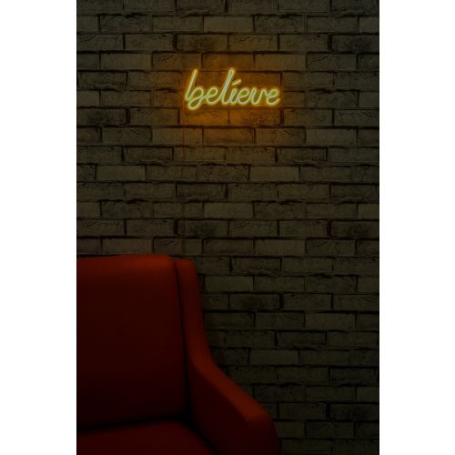 Wallity Ukrasna plastična LED rasvjeta, Believe - Yellow slika 11