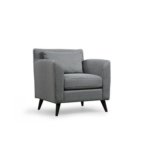 Atelier Del Sofa Fotelja, Crno Bijela, Nordic Armchair - Patterned slika 2