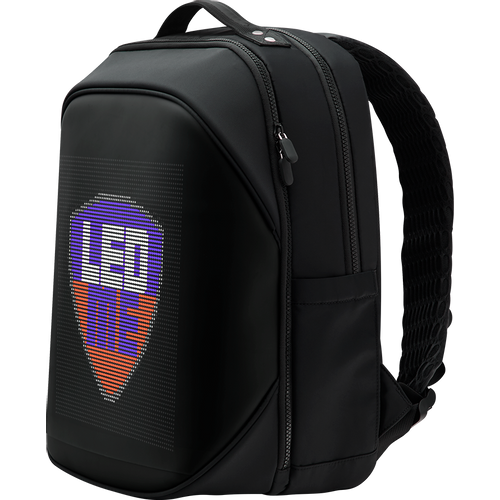 Prestigio LEDme MAX backpack, animated backpack with LED display, Nylon+TPU material, connection via bluetooth, dimensions 42*31.5*20cm, LED display 64*64 pixels, black color. slika 2