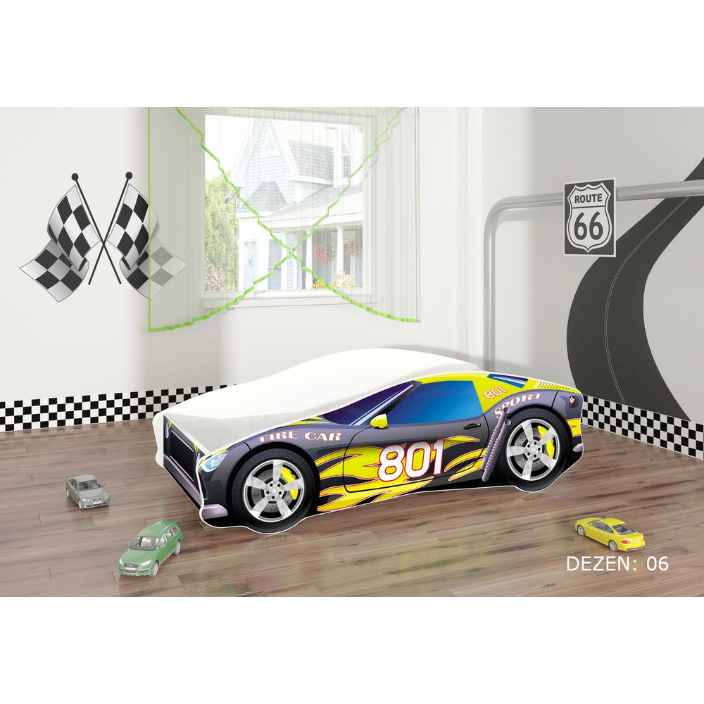 ACMA Dječiji krevet Car - 160x80cm - Dezen 06 slika 2