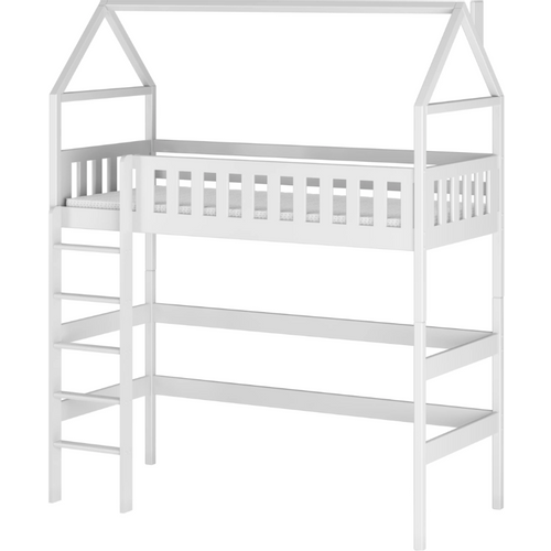 Drveni dječji povišeni krevet Otylia - bijeli - 190/200*90 cm slika 2