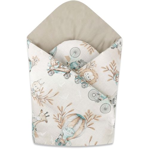 MimiNu jastuk dekica za novorođenče - Zoo Bež slika 1