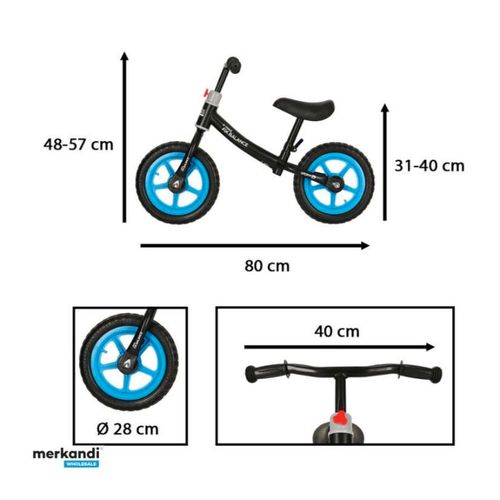 Trike fix bicikl bez pedala crno plavi slika 2