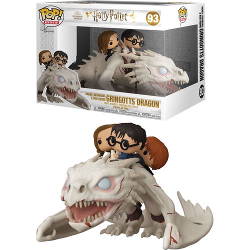 POP figure Harry Potter Gringotts Dragon with Harry, Ron and Hermione slika 1