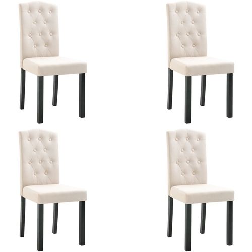 Blagovaonske stolice od tkanine 4 kom krem slika 30