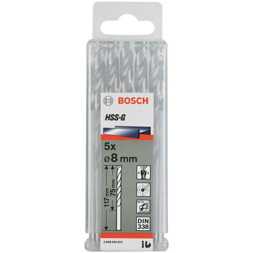 Bosch Svrdlo za metal HSS-G, standard slika 1