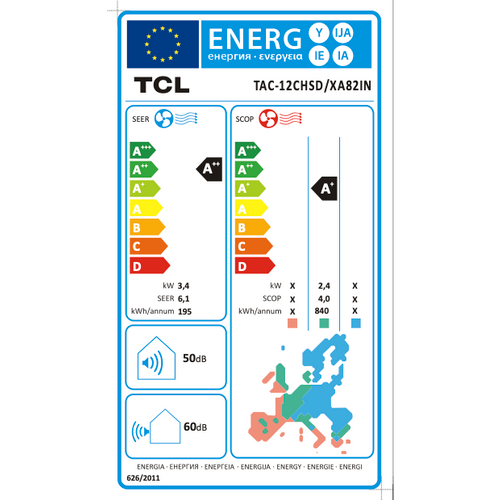 TCL klima uređaj Nordic Inverter 3,4kW - TAC-12CHSD/XA82I slika 4