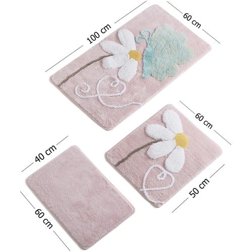 Ponte - Pink Multicolor Bathmat Set (3 Pieces) slika 4