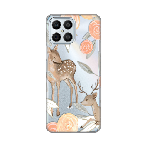 Torbica Silikonska Print Skin za Honor X8 Flower Deer slika 1