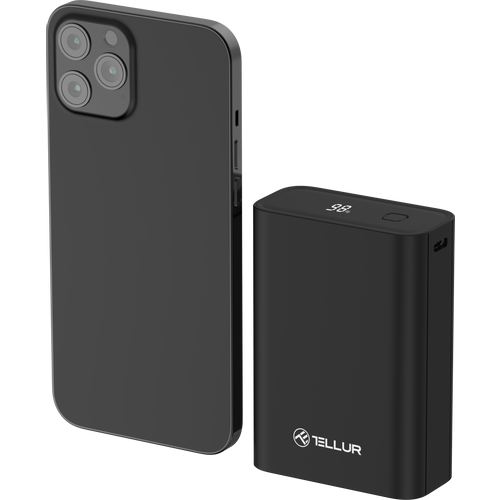 TELLUR POWER BANK PD702 Compact Pro 20000mAh, 2xQC3.0 22.5W + PD 20W LCD Display CRNI slika 4