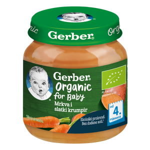 Gerber CarrotSweetPotato Gerber Organic for Baby Kašica mrkva i slatki krumpir 125g