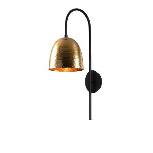 Opviq Zidna lampa CAP, crna- vintage, metal, 16 x 24 cm, visina 57 cm, promjer sjenila 16 cm, visina 17 cm, E27 40 W, Tattoo - 3321 slika 4