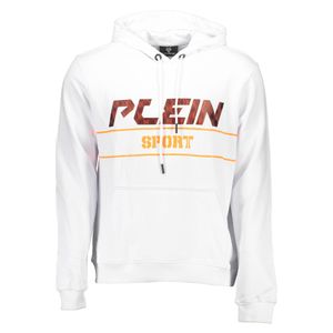 PLEIN SPORT SWEATSHIRT WITHOUT ZIP MAN WHITE