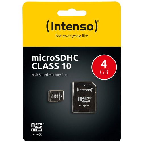 (Intenso) Micro SD Kartica 4GB Class 10 (SDHC &amp; SDXC) sa adapterom - SDHCmicro+ad-4GB/Class10 slika 1