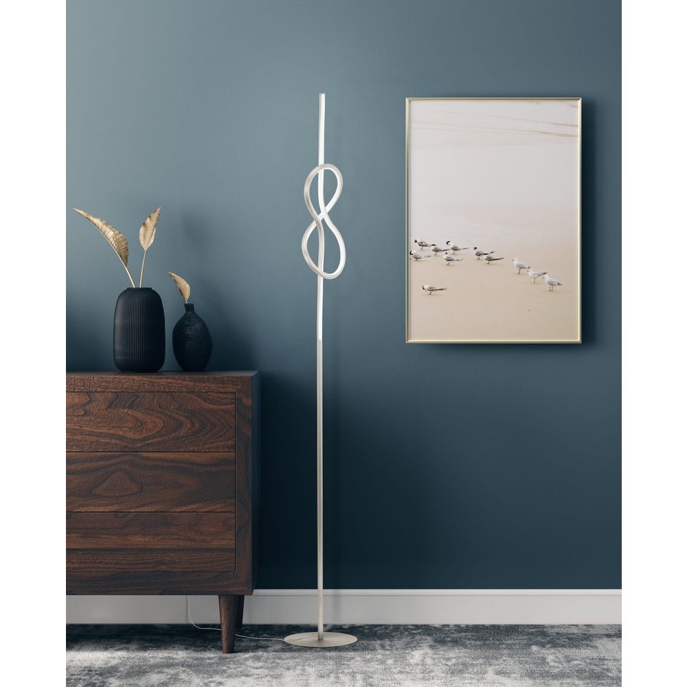 Eglo podna lampa Novafeltria LED 13W 3000K 1300LM saten nikal/bijelo slika 2