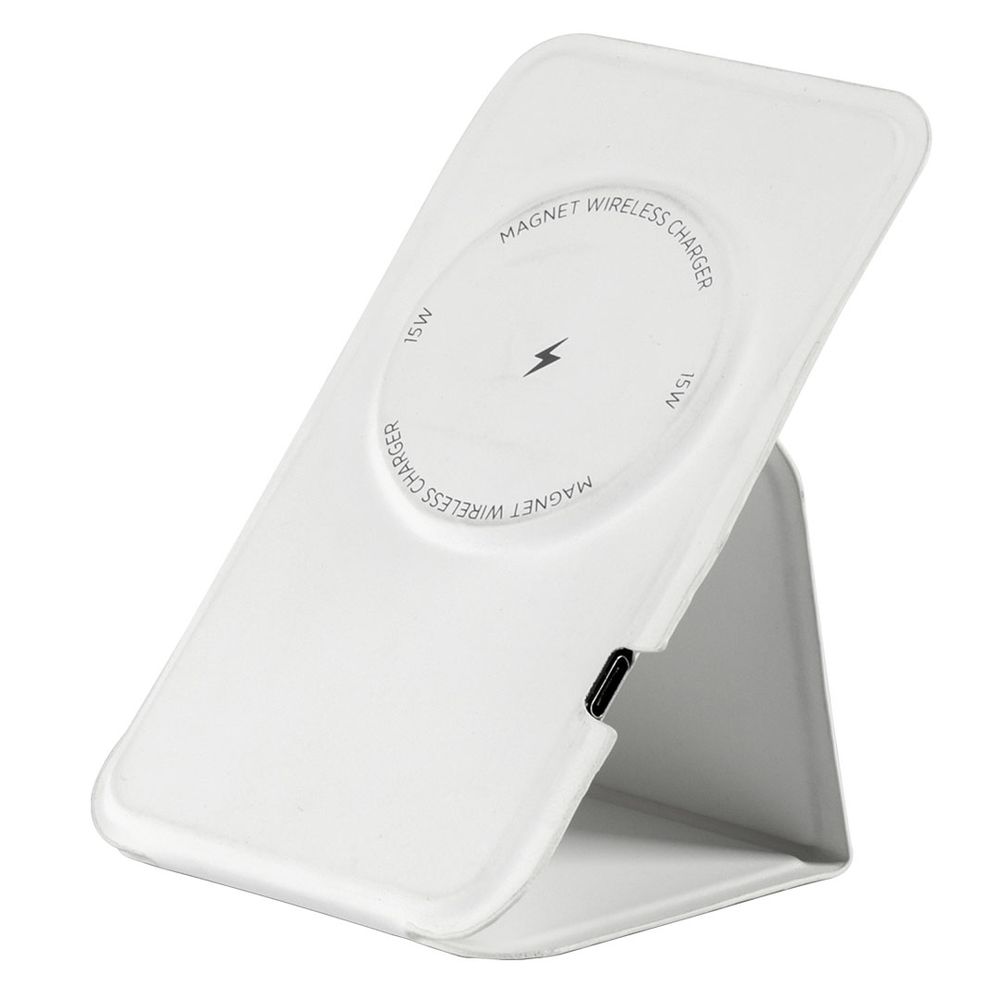 MAGNETIK,sklopivi držač za telefon i bež.punjač,bijeli slika 1