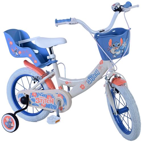 Dječji bicikl Disney Stitch 14" s dvije ručne kočnice plavi slika 2