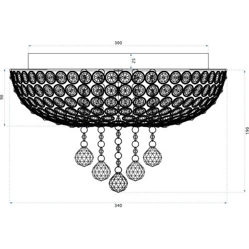 TOOLIGHT Kristalna stropna svjetiljka Plafon APP744-4C Cristal slika 14