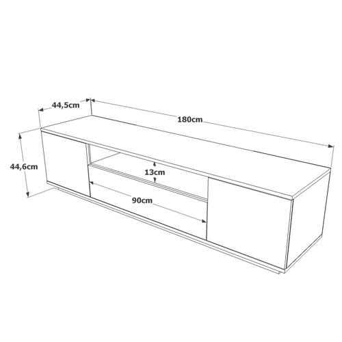 Hanah Home FR7 - AA Atlantic Pine Antracit TV Stalak slika 7