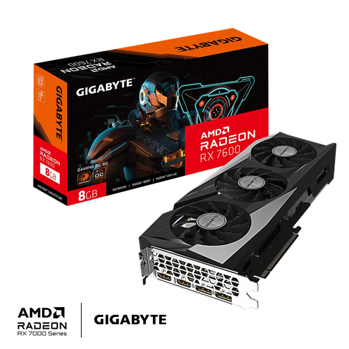 GIGABYTE Radeon RX 7600 GAMING OC 8G grafička kartica, 8GB GDDR6, PCI-E 4.0 slika 1