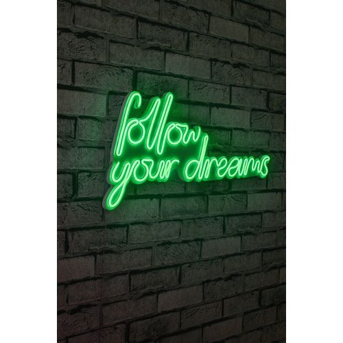 Wallity Ukrasna plastična LED rasvjeta, Follow Your Dreams - Green slika 10