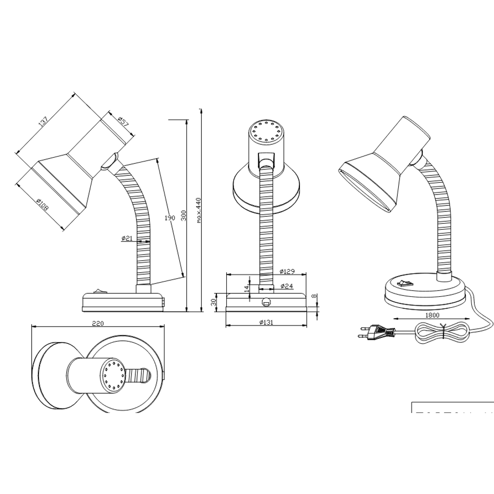 PRONTO STOLNA LAMPA MULTIKOLOR 1XE27 slika 2