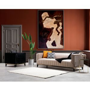 Bellino - Bež Sofa za Tri Osobe