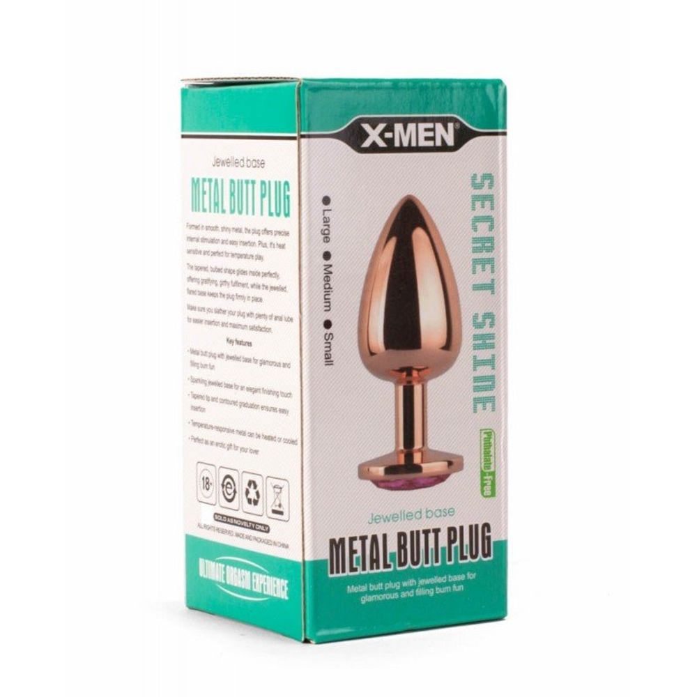 Secret Shine Pink Jewell analni čep 7,1 cm X-MEN slika 6