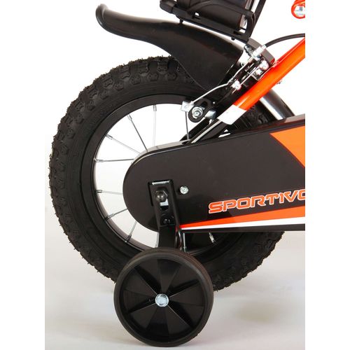 Volare Sportivo dječji bicikl 12" s dvije ručne kočnice crno-narančasti slika 4
