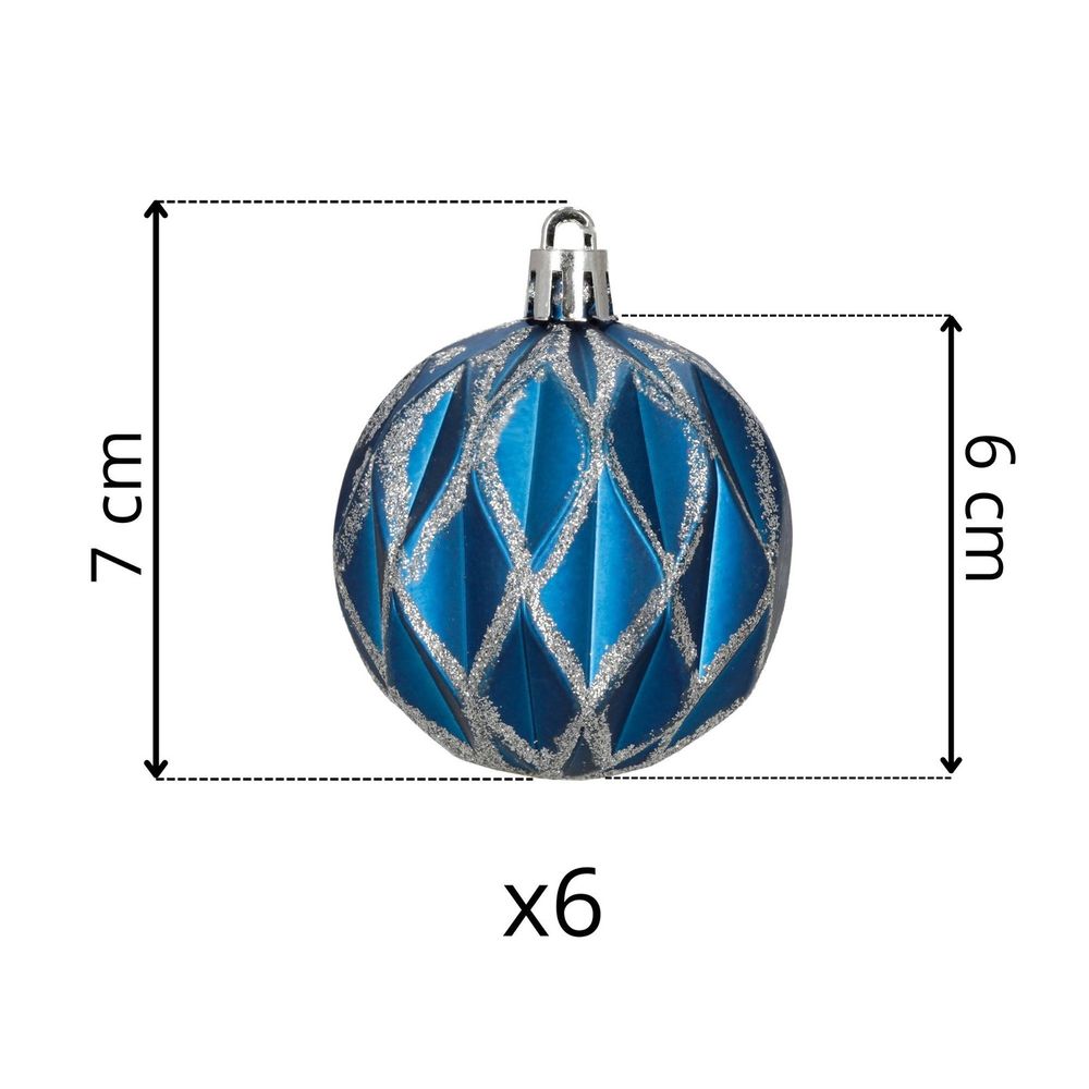 Ca1403 božićne kuglice 6 cm 6 kom. slika 8