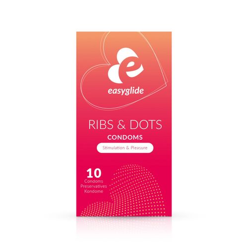 EasyGlide - Ribs and Dots Condoms - 10 pieces slika 1