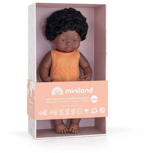 Miniland lutka African Girl 38 cm Colourful slika 7