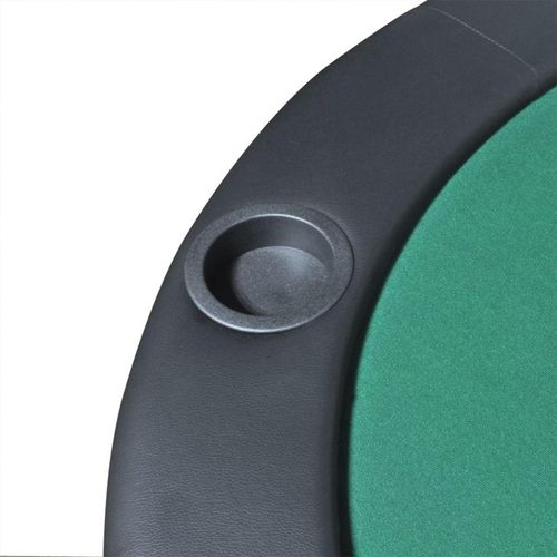 Sklopiva Podloga za Stol za Poker 10 Igrača Zelena slika 4