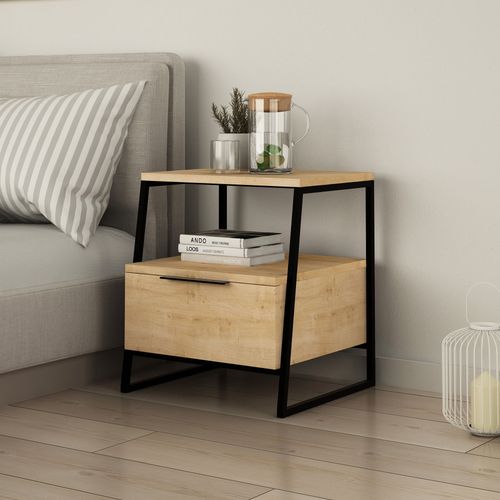 Pal - Oak v2 Oak
Black Nightstand slika 1