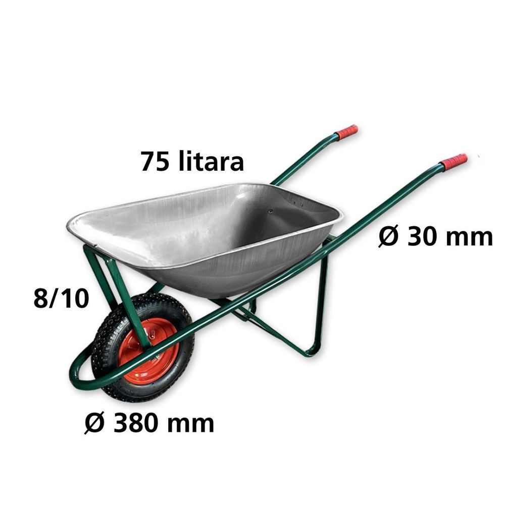 Građevinska kolica PROFI 75l slika 2